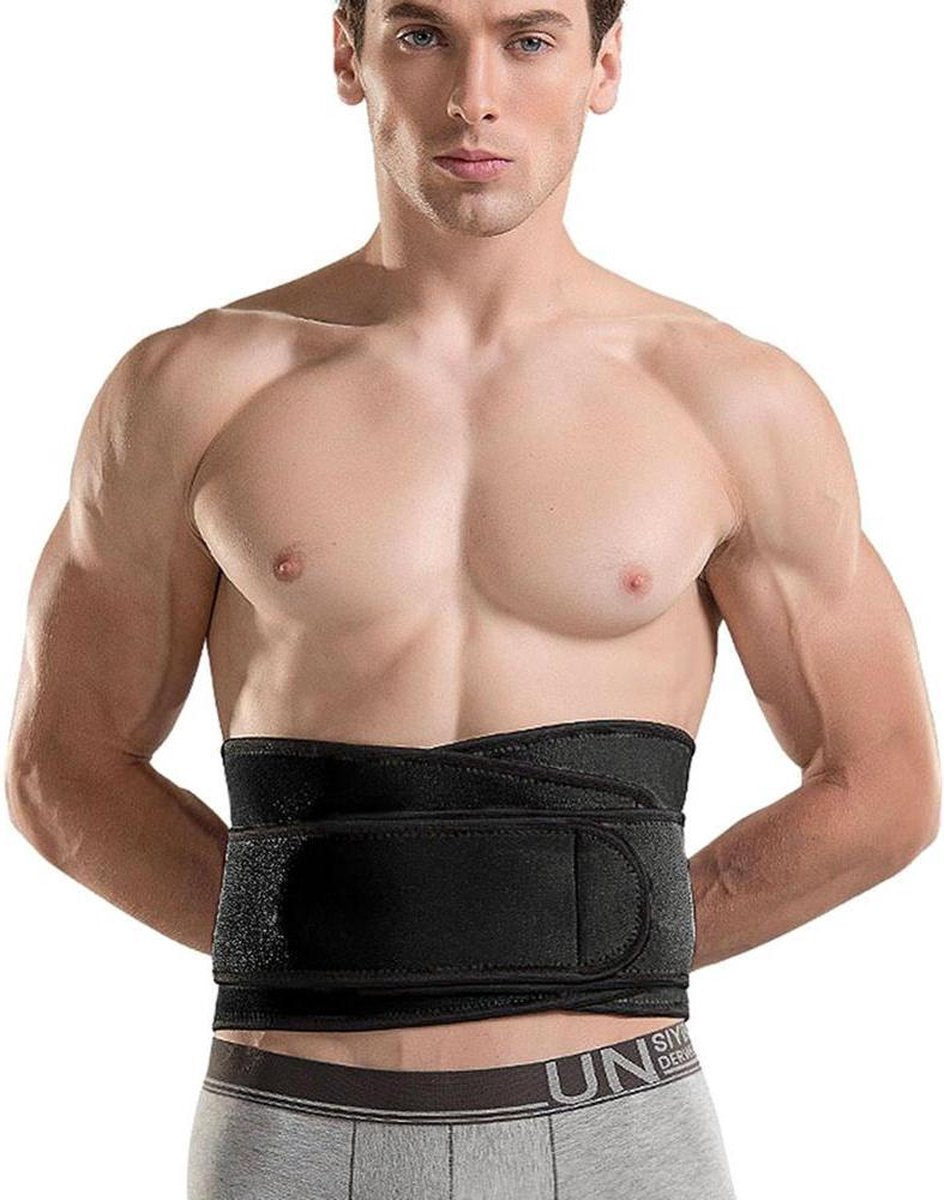 Zweetband Buik - Zwart - Fitness Band - Man