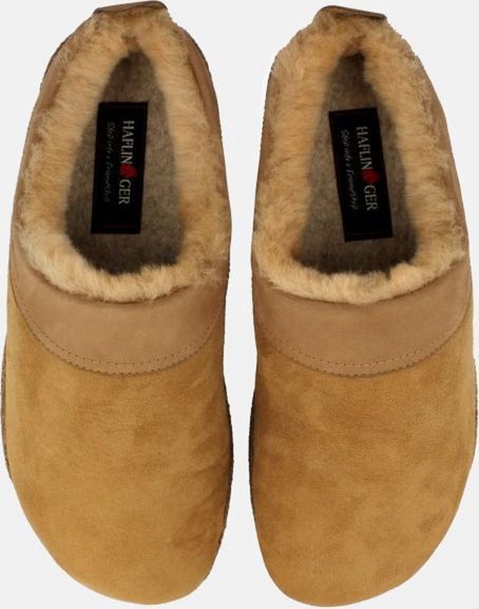 Haflinger Snowbird - gevoerde pantoffel - Leer - Maat 41 - Gevoerd