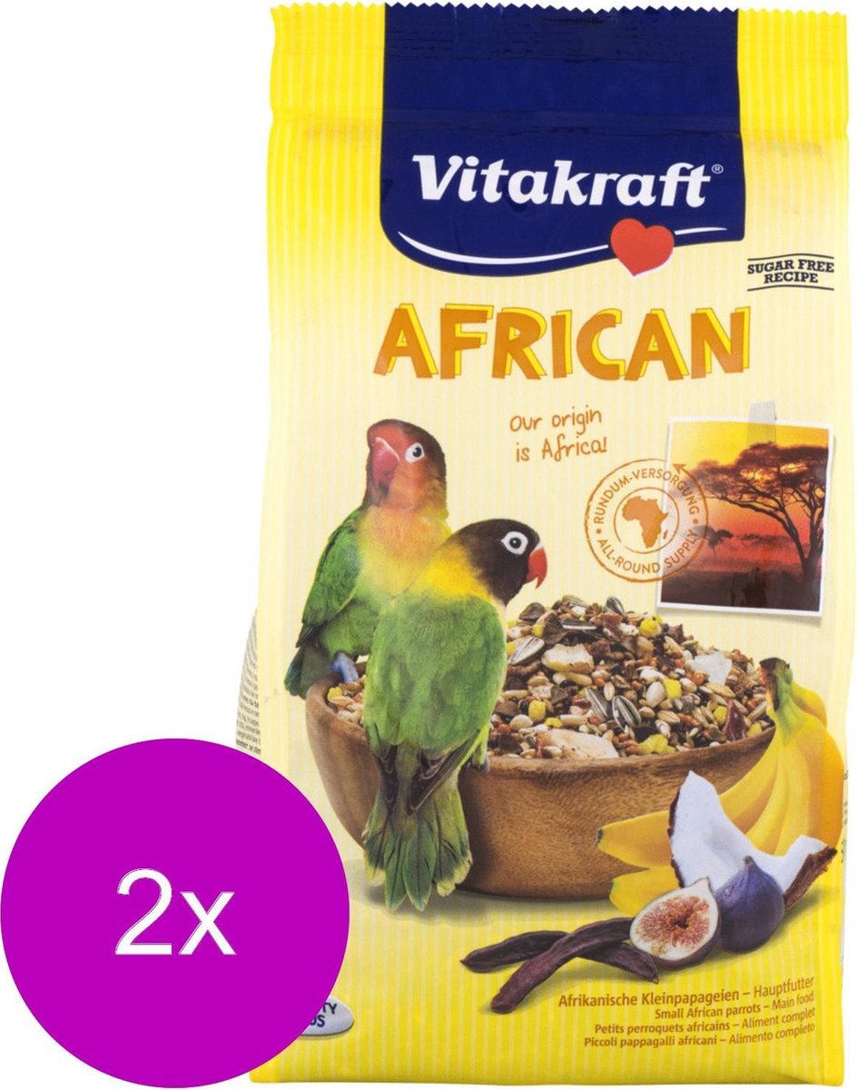 Vitakraft African Agapornidenvoer - Vogelvoer - 2 x 750 g