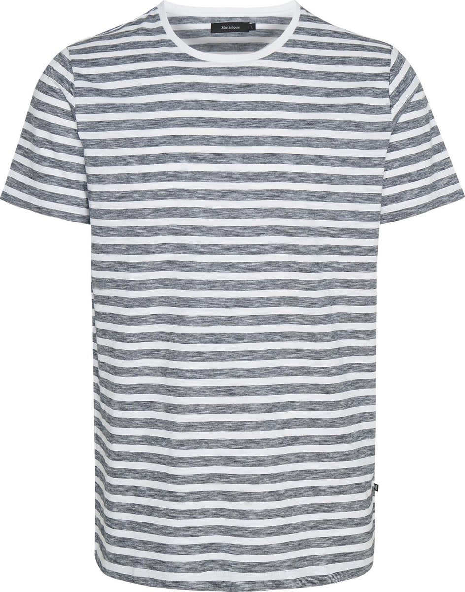 Matinique T-shirt Jermane Streep Zwart/Wit (30204782 - 114001)