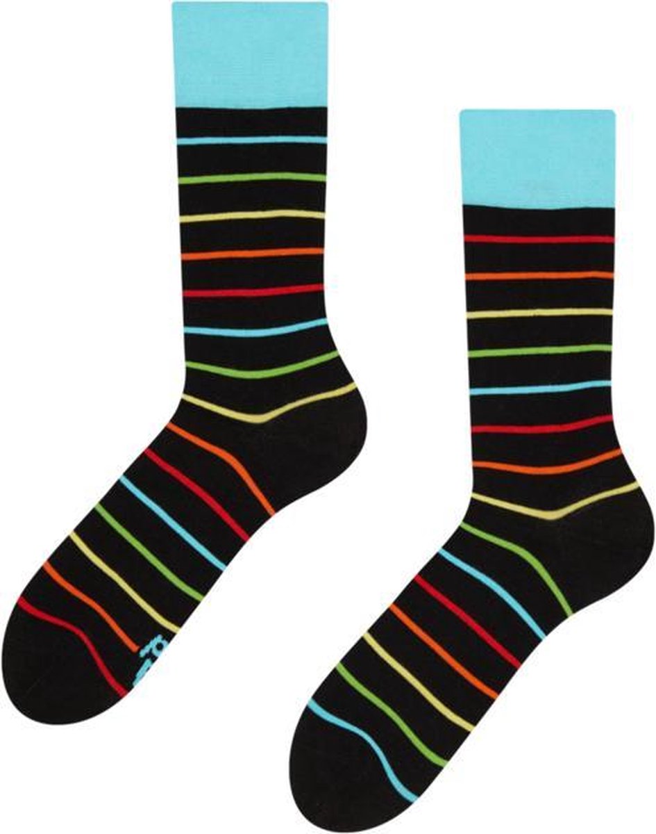 Good Mood Sokken - Neon Strepen - Unisex Maat 39-42
