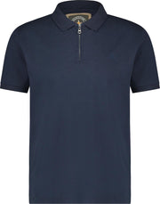 Haze&Finn Polo Korte Mouw Met Rits Navy (MU13-0312 - Sapphire)