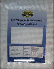 Transparant afdekzeil / dekzeil - 4 x 5 meter - polypropyleen grondzeil / dekkleed