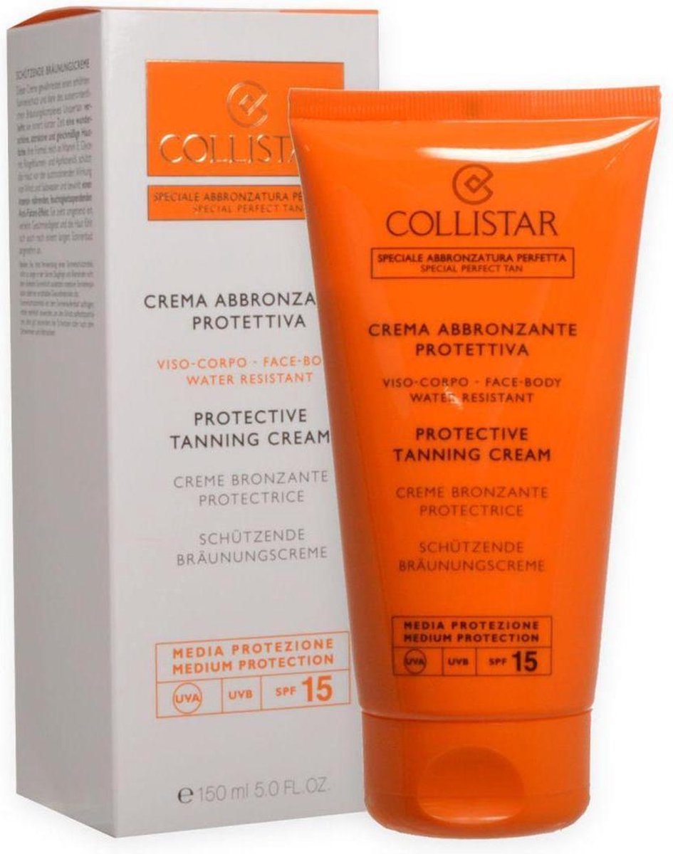 Collistar Protective Tanning Cream Zonnebrandcrème - SPF 15 - 150 ml - Voor gezicht en lichaam
