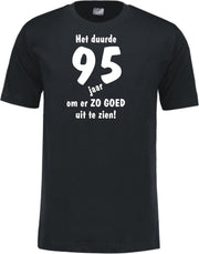 Mijncadeautje - Leeftijd T-shirt - Het duurde 95 jaar - Unisex - Zwart (maat M)