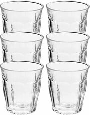 6x Drinkglazen/waterglazen Picardie transparant 220 ml - Koffie/thee glazen Picardie 220 ml