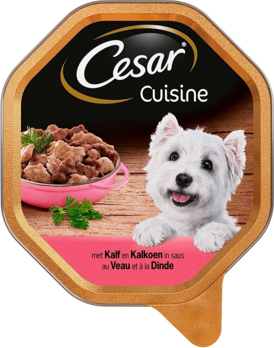 Cesar Cuisine - Kalf en kalkoen in saus - 14 stuks à 150 gram