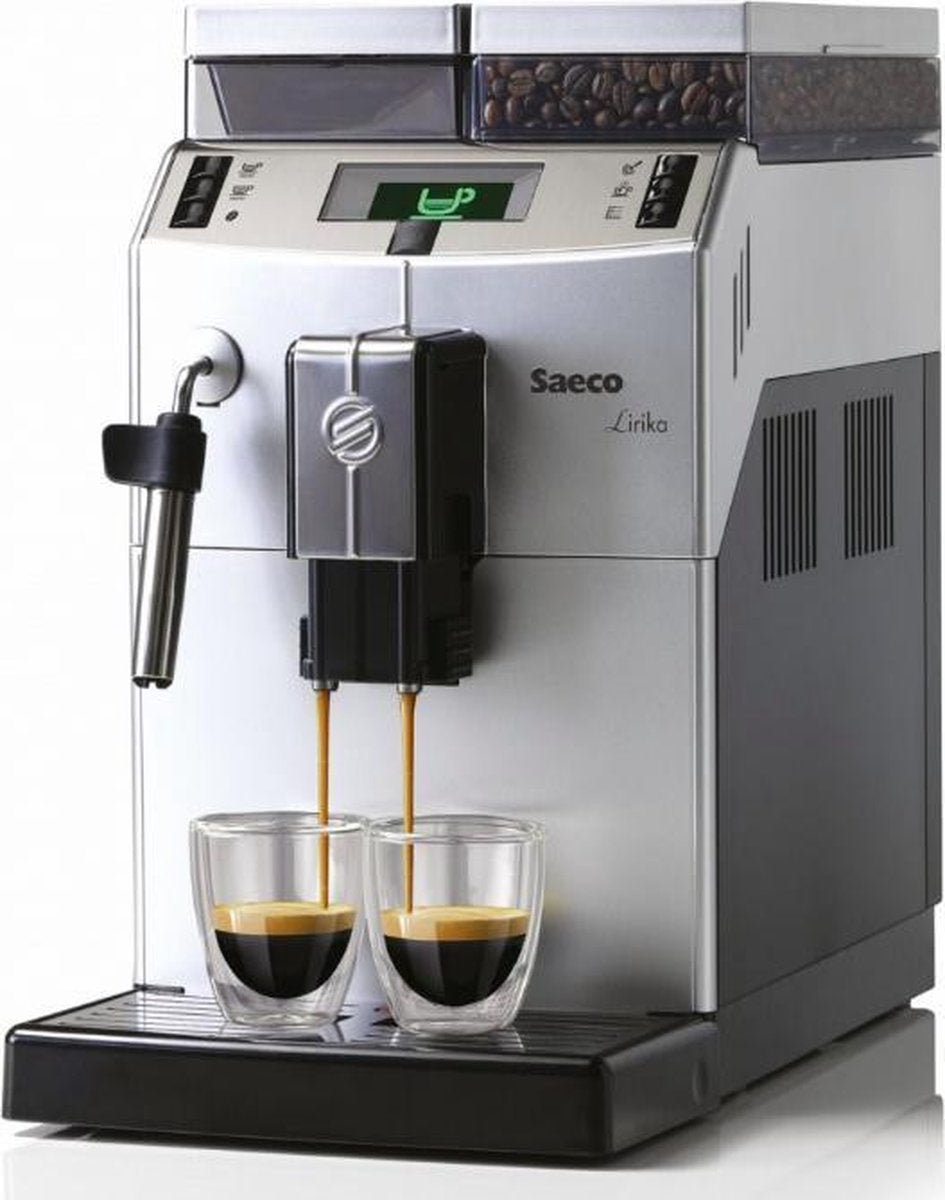 Volautomatische espressomachine - koffiemachine - Saeco Lirika Macchiato zilver