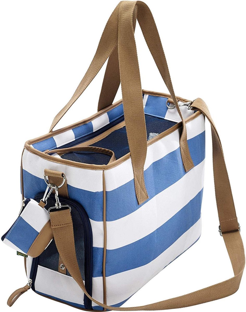 Rexa® Luxe Huisdier schouder en draagtas voor honden en katten 14 x 19 x 30cm | huisdier kat hond vervoer | huisdiertas hondendraagtas transport meenemen vakantie | hondendrager hond reistas | carrier