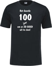 Mijncadeautje - Leeftijd T-shirt - Het duurde 100 jaar - Unisex - Zwart (maat XXL)