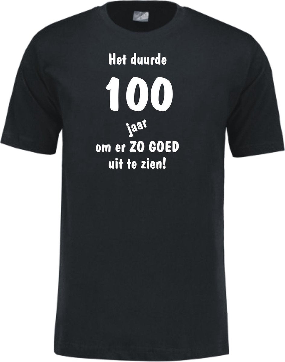Mijncadeautje - Leeftijd T-shirt - Het duurde 100 jaar - Unisex - Zwart (maat XXL)