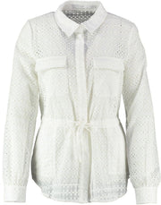 Vila off white blouse jasje broderie - Maat 38