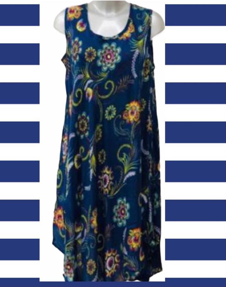 jurk mouwloos onesize 38-42 donkerblauw