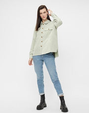 Pieces dames 17113576Leffi LS shirt D2D Desert Sage Blouse - Maat M