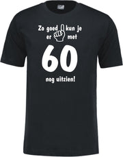Mijncadeautje - Leeftijd T-shirt - Zo goed kun je er uitzien 60 jaar - Unisex - Zwart (maat M)