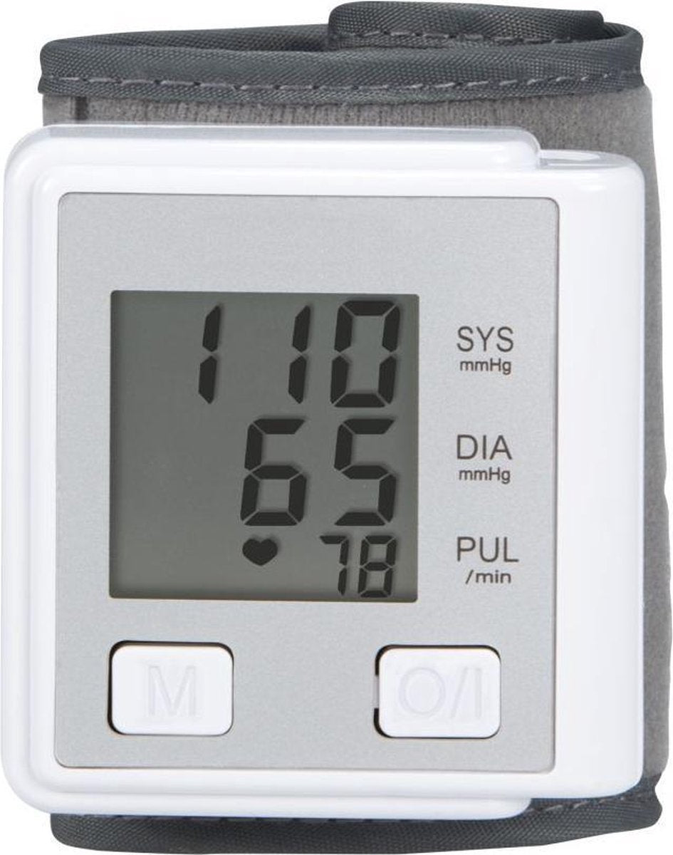 Fysic FB-50 Bloeddrukmeter met polsmodel en geheugen voor 90 metingen - Wit / Grijs