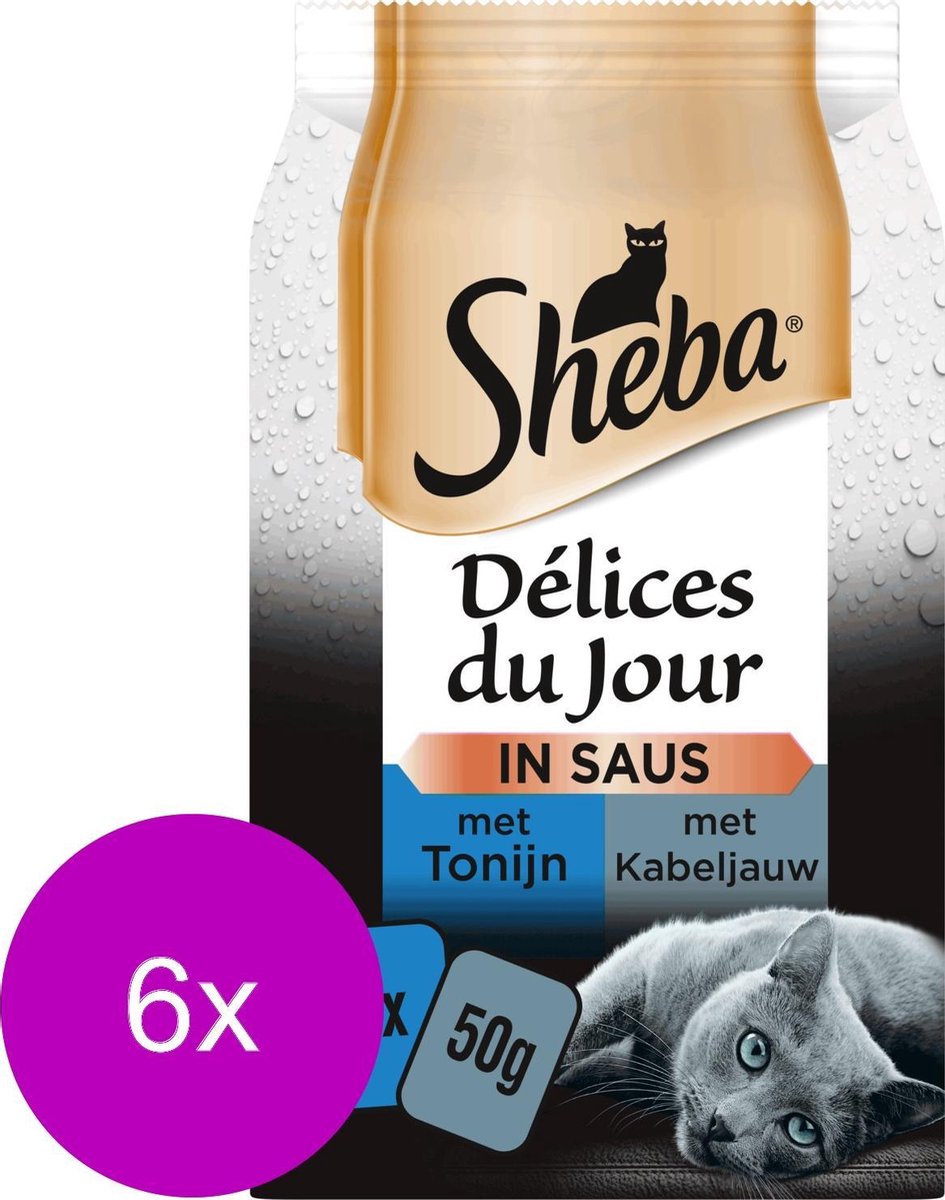 Sheba Mp Delice Du Jour 6x50 g - Kattenvoer - 6 x Vis