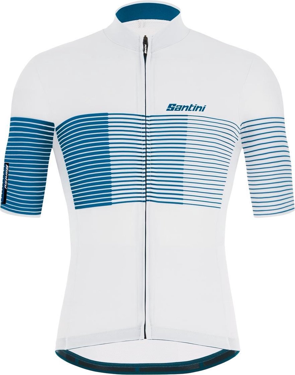 Santini Tono Freccia S/S Jersey Zilver - Maat XL
