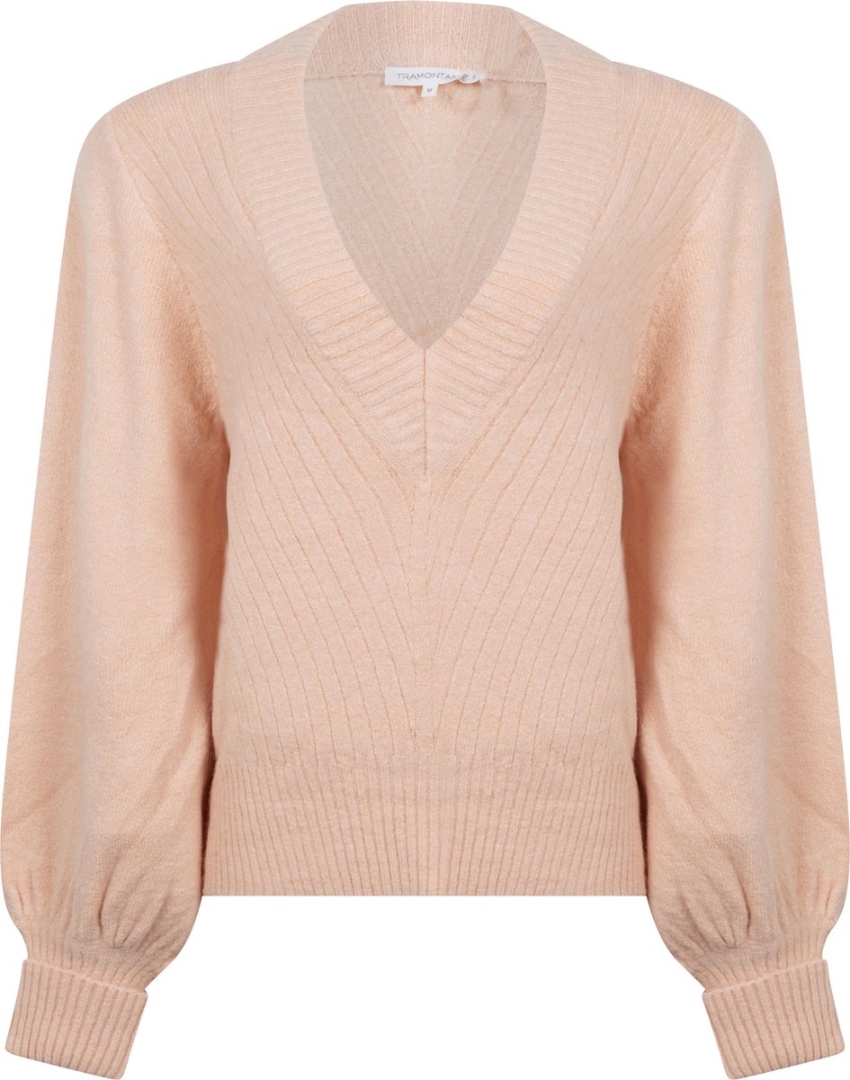 Tramontana | Trui met Ballonmouwen | Peach | Maat L | Trui Dames