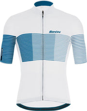 Santini Tono Freccia S/S Jersey Zilver - Maat XS