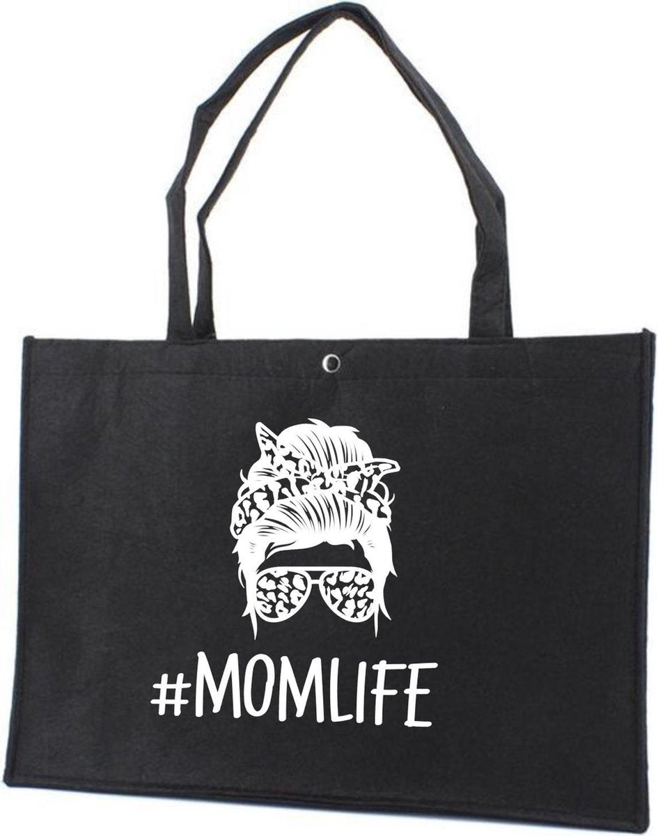 Vilten tas|Mom life| Kidsife| Stoer| Boodschappen tas | Shopper | Mama en Dochter| Set van 2 tassen| Moederdag cadeau