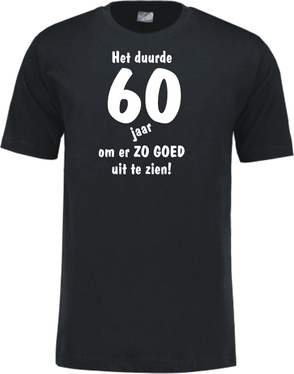Mijncadeautje - Leeftijd T-shirt - Het duurde 60 jaar - Unisex - Zwart (maat M)