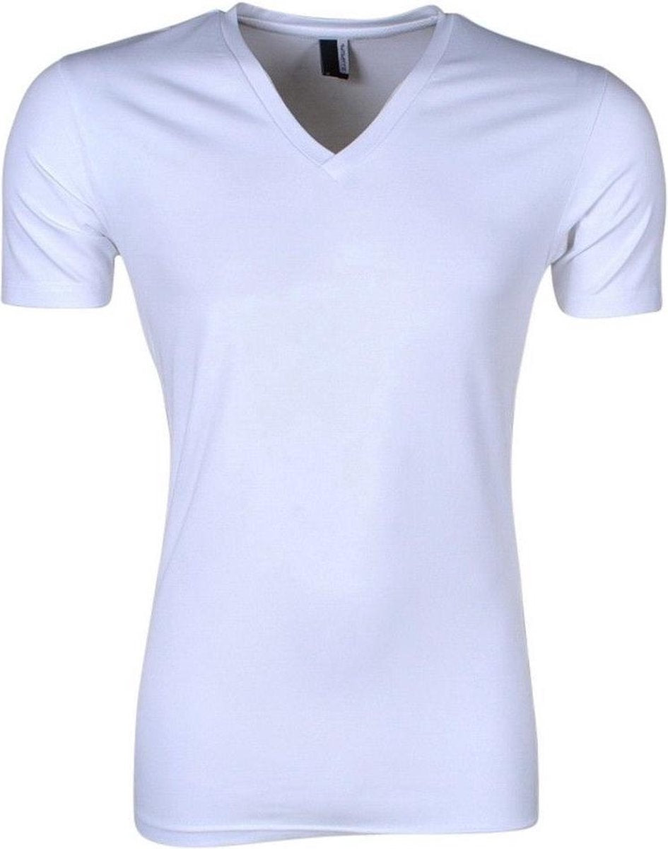 Gamberro Heren - T-shirt - V-hals - Wit