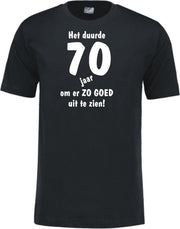 Mijncadeautje - Leeftijd T-shirt - Het duurde 70 jaar - Unisex - Zwart (maat XXL)