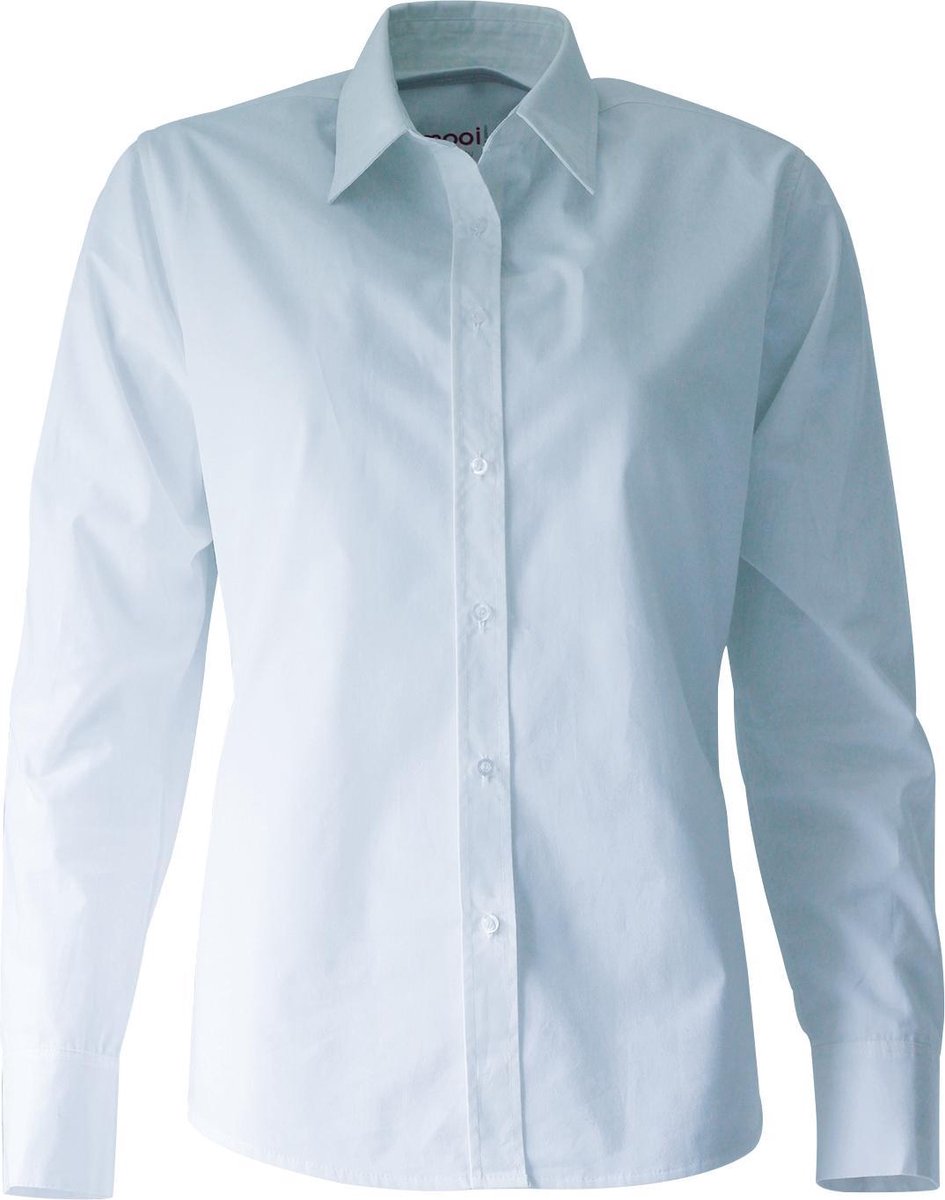 MOOI! Company - Dames Blouse - Frederique - 100% Katoen - Kleur Light Blue - Maat XXL