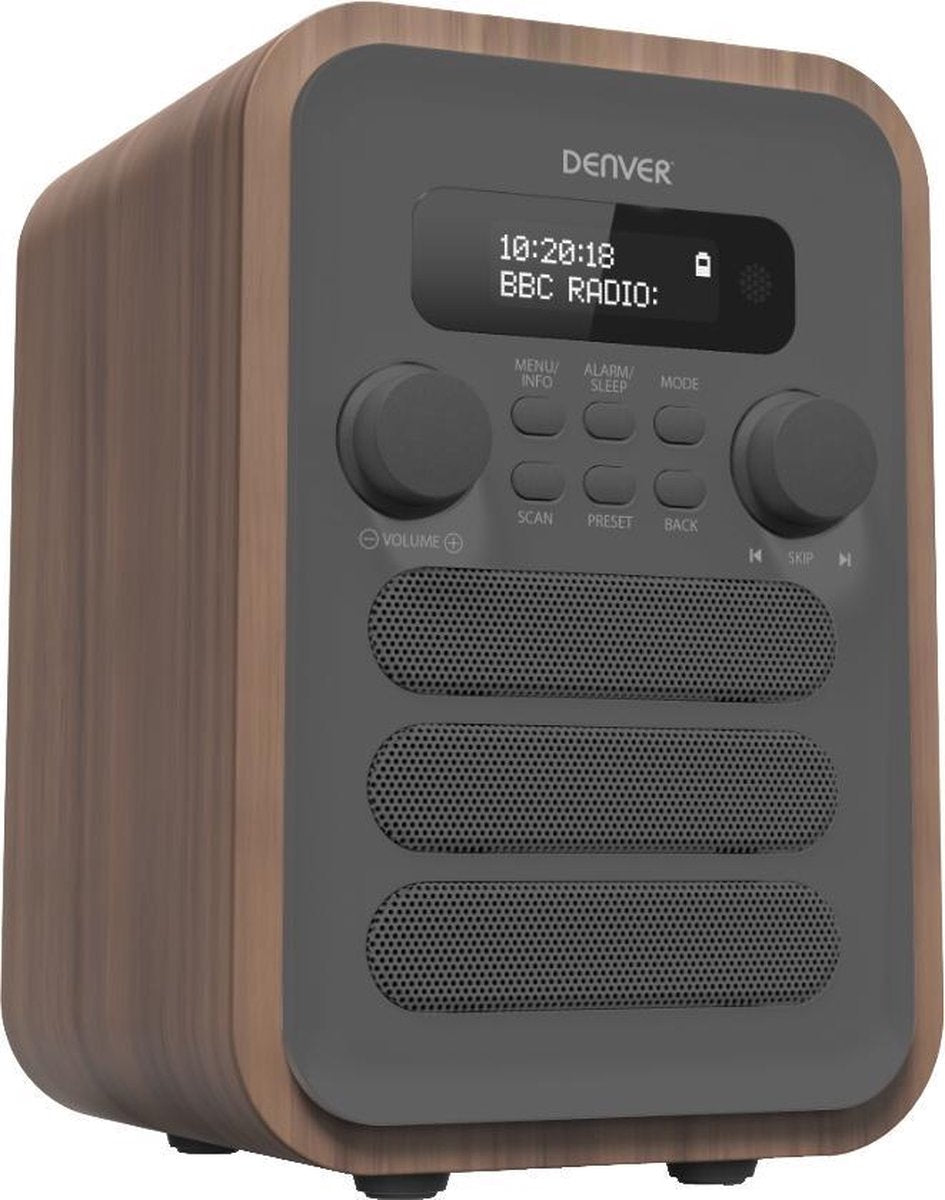 Denver DAB-48GREY - DAB radio - FM Radio - Bluetooth - Grijs