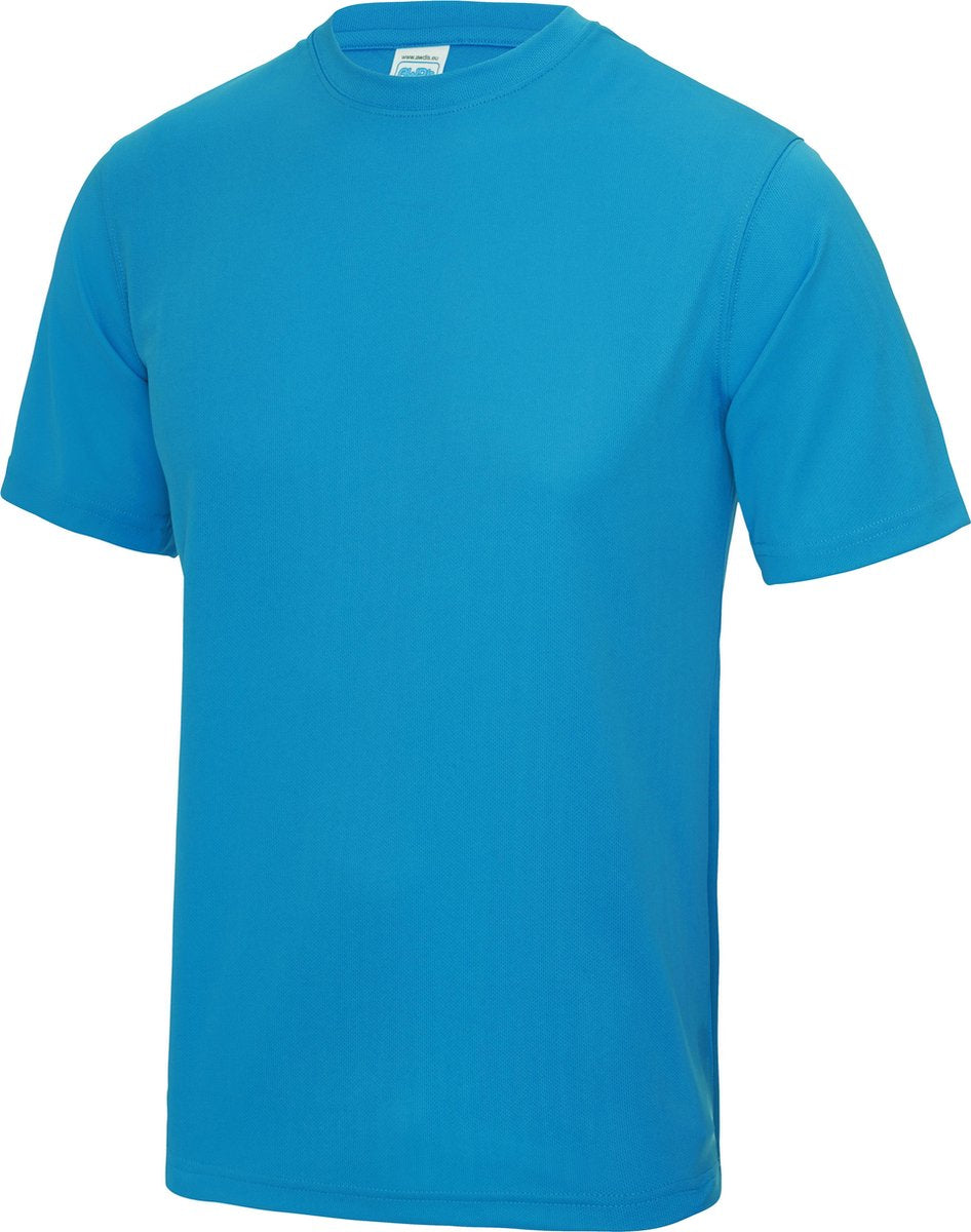 sportshirt SapphireBlue heren Maat L met bedrukking van eigen tekst