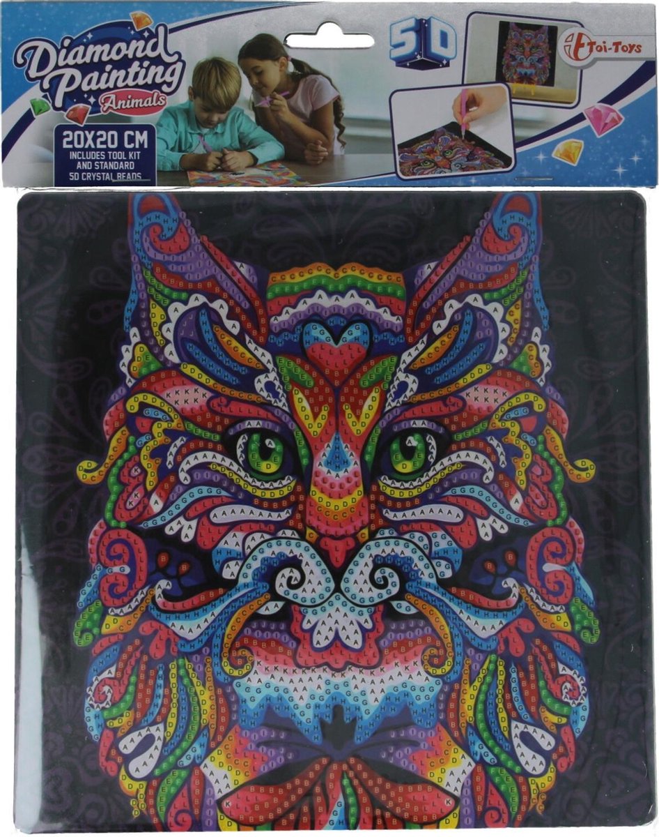 Toy-Toys Diamond Painting 20x20cm Extra Glans Uil