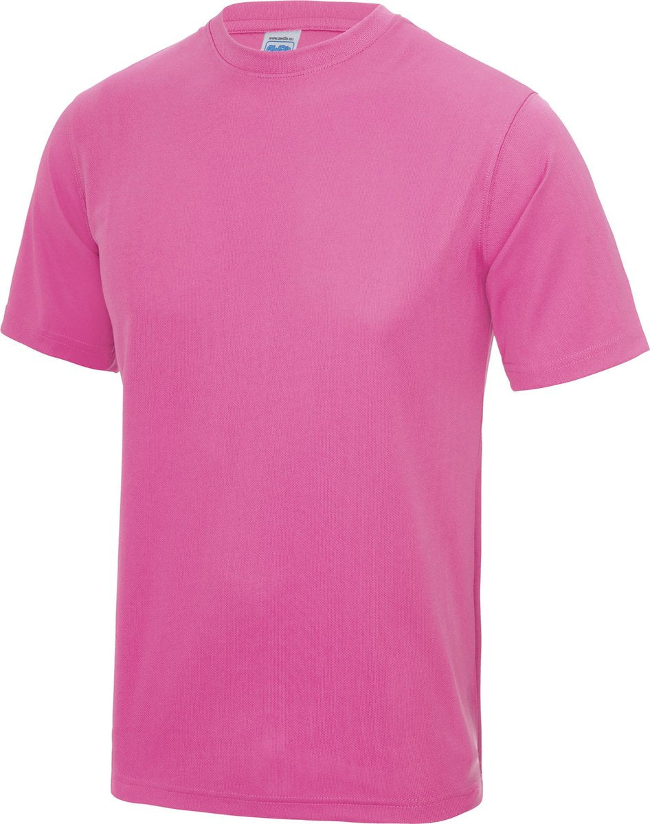 sportshirt pink heren Maat L met bedrukking van eigen tekst