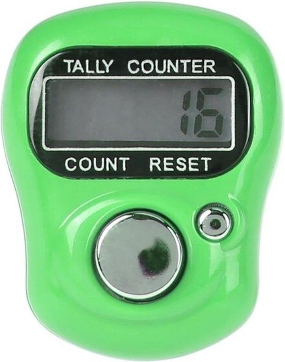 Firsttee Digitale Scoreteller - Compact - Teller - Personenteller - Handteller - Counter strike - Tally counter - Golf sport - Slagenteller - Golf accessoires - Golftrainingsmateriaal - Golf training - Golftrolley - Cadeau - Golfset - Lichtgroen