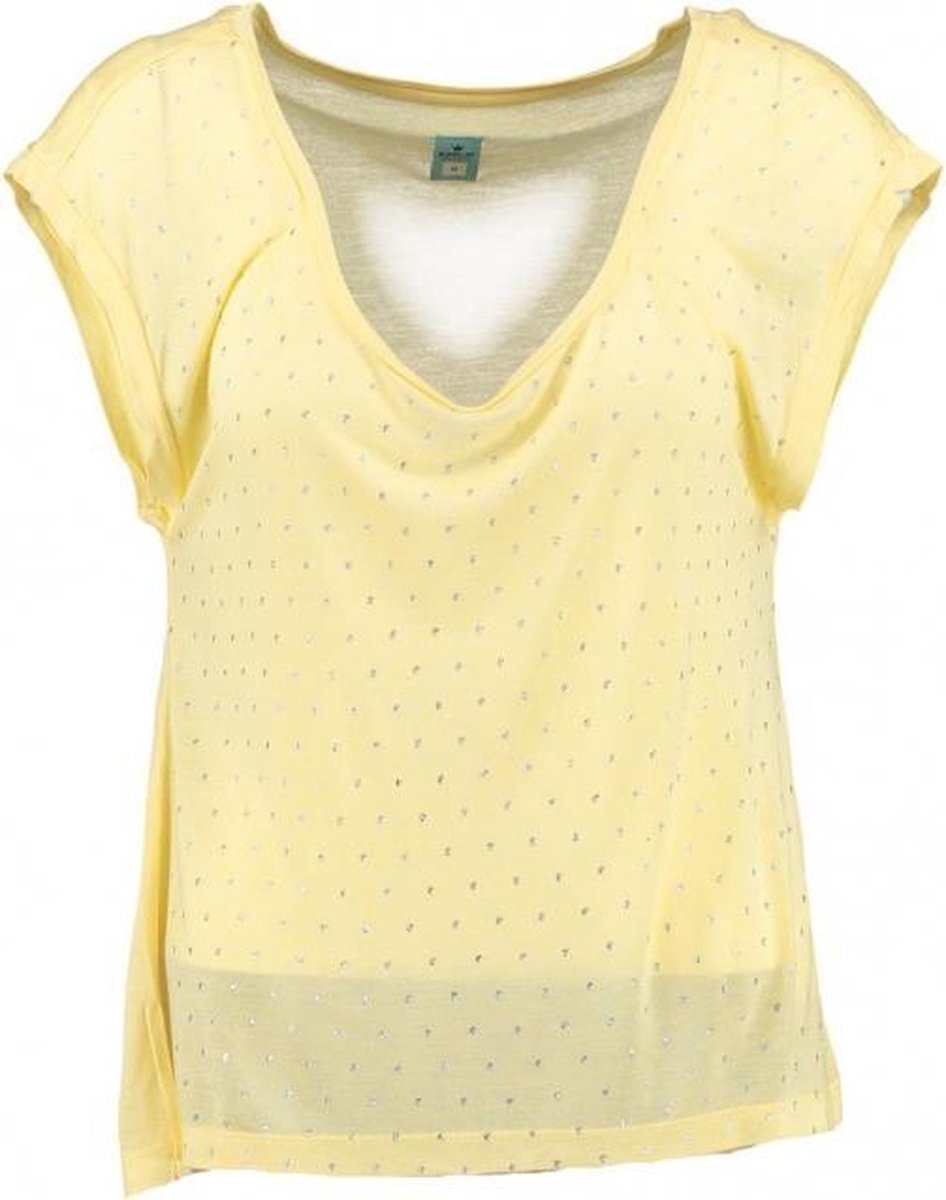 Replay soepel kort geel t-shirt - Maat S