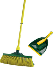 Tuin schoonmaak set klauwstoffer en blik en klauwbezem 140 cm