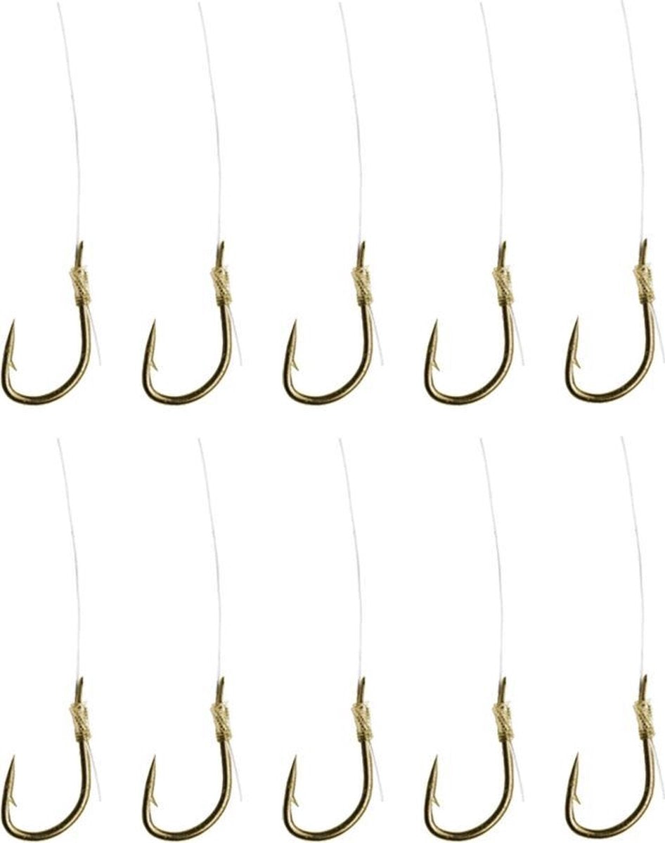 Dam Spezi Maggots - Onderlijn - Haakmaat 14 - 0.14mm - 1.5kg - 3lbs - 60cm - 10 Stuks - Transparant