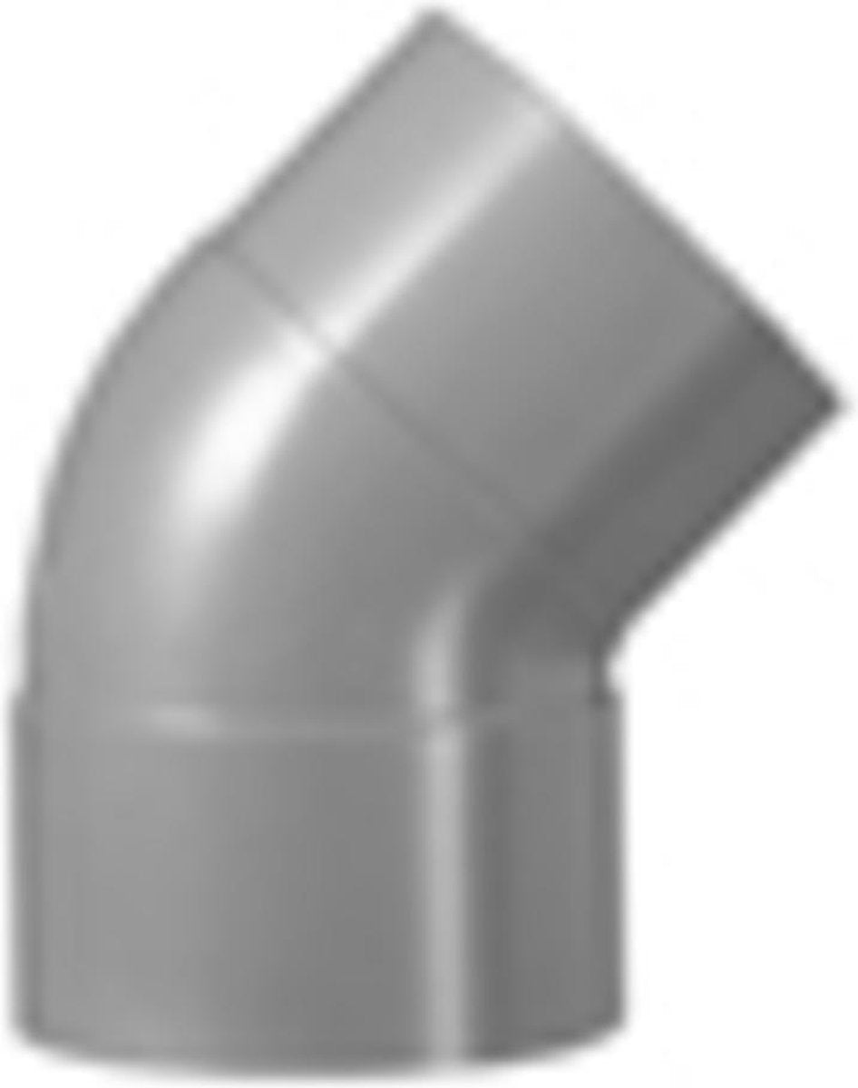 Sub hwa bocht 45gr. grijs mof/verj.spie 100 mm