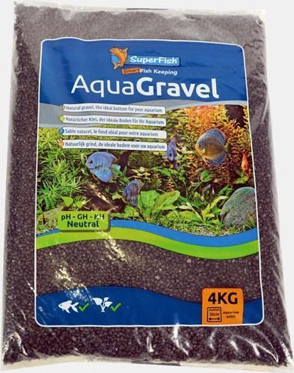Sf aquariumgrind kristal zwart 4kg