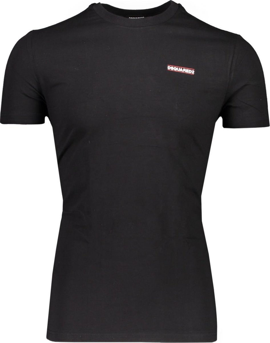 Dsquared2 T-shirt Zwart  - Maat M - Heren - Lente/Zomer Collectie - Katoen;Elastaan