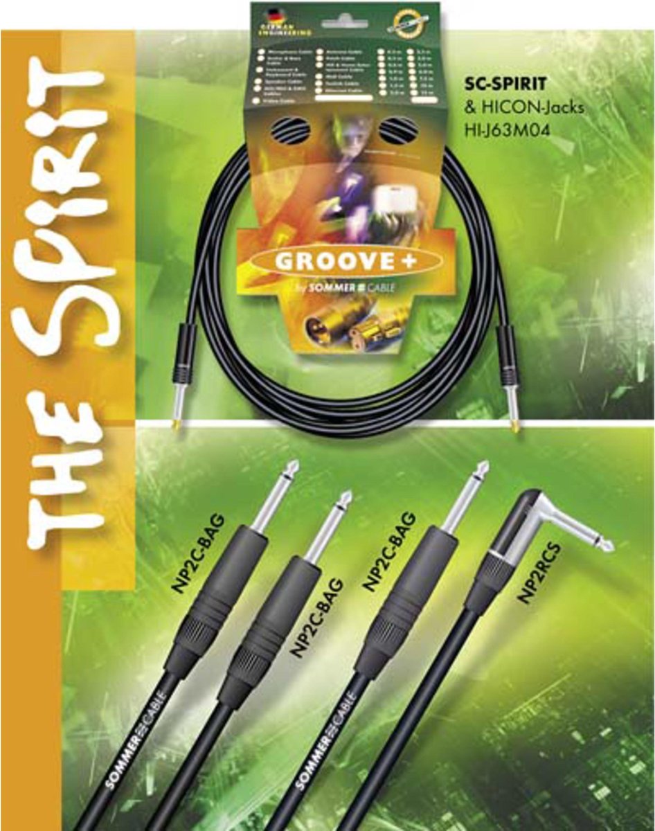 Instr.-kabel SC-SPIRIT 3m HICON