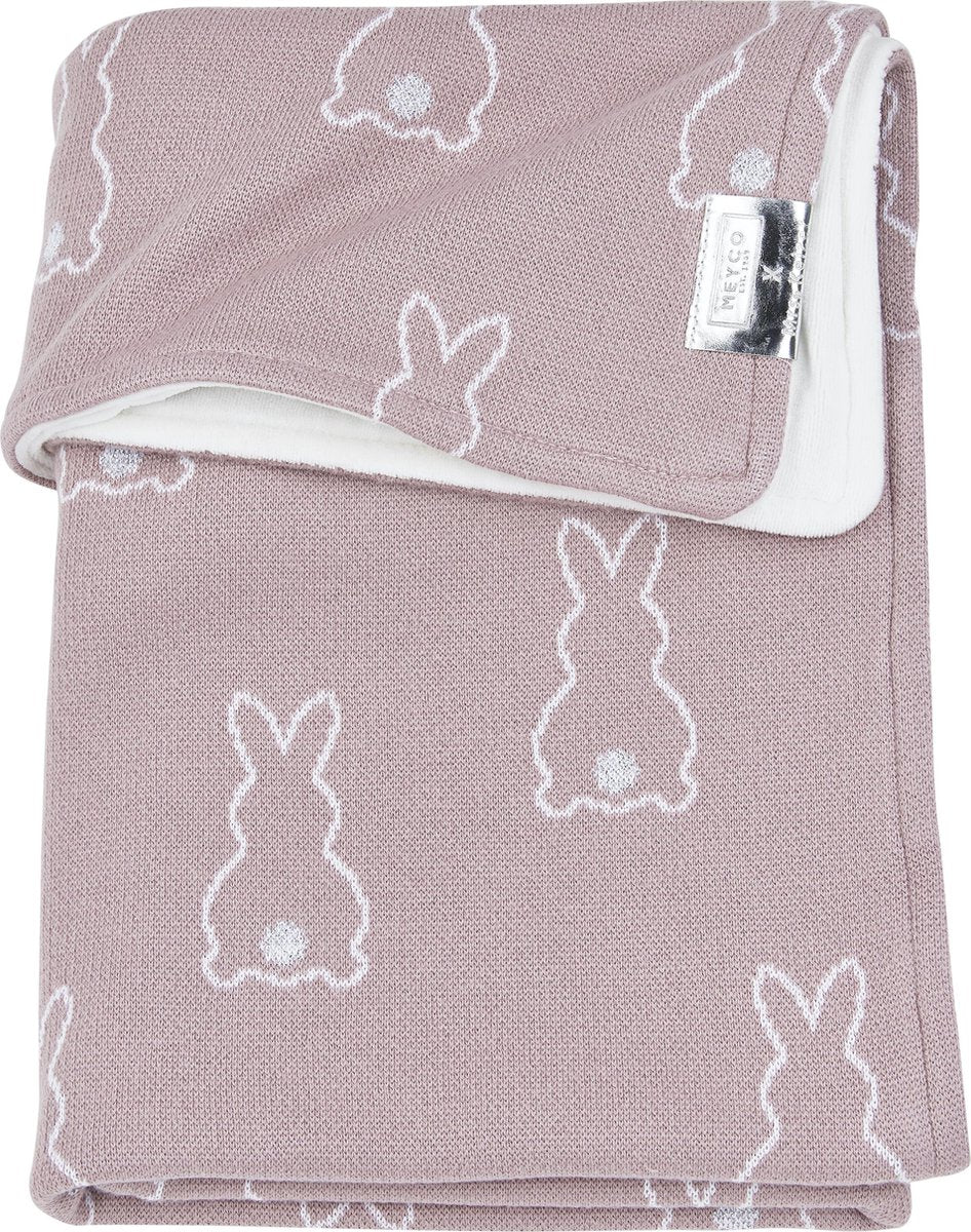 Meyco X Mrs.Keizer ledikantdeken met velvet Rabbit - Lilac - 100x150 cm