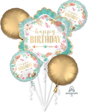 AMSCAN - Aluminium happy birthday ballon boeket - Decoratie > Luftballons