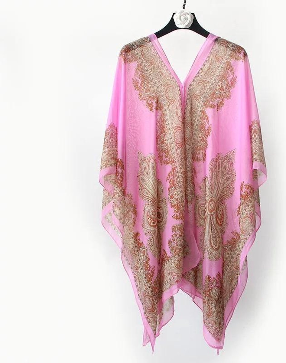 Emilie Scarves - pareo - strand poncho - viscose - roze