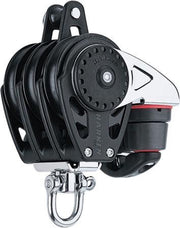 Harken carbo 3-schijfs+hondsvot+klem 75 mm