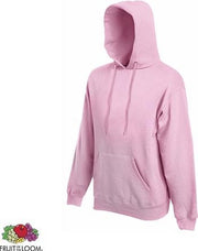 Fruit of the Loom Hoodie Light Pink Maat XL dubbellaagse capuchon