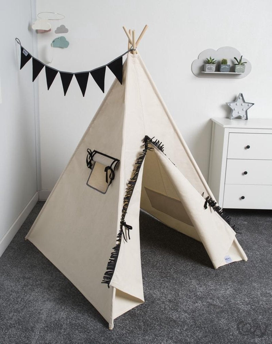 FUJL - Tipi Tent - Speeltent - Wigwam - kinder tipi -  Basic Black
