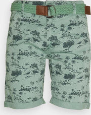 heren korte broek palmprint groen maat XL