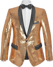 vidaXL Blazer heren met pailletten goud maat 54