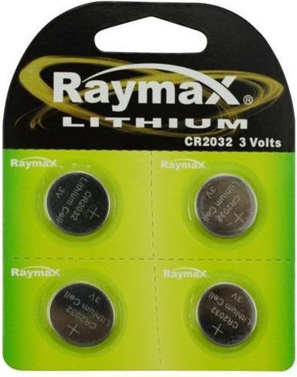 Raymax Lithium 3V knoopcel CR2032 - 4 Stuks